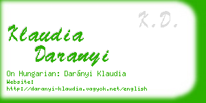 klaudia daranyi business card